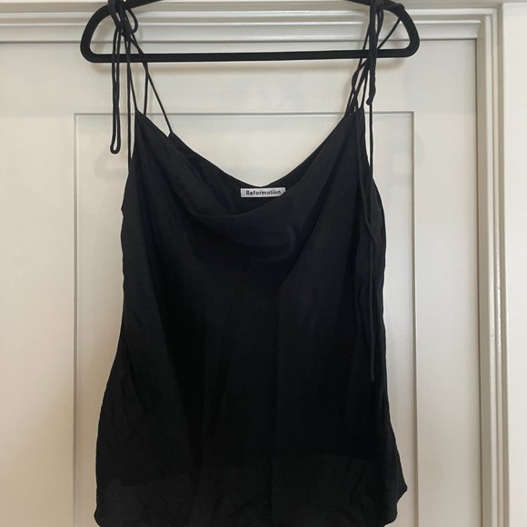 NWOT Reformation Leah Top Black XL - Picture 5 of 6